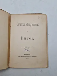 Ceremonielreglement for hæren