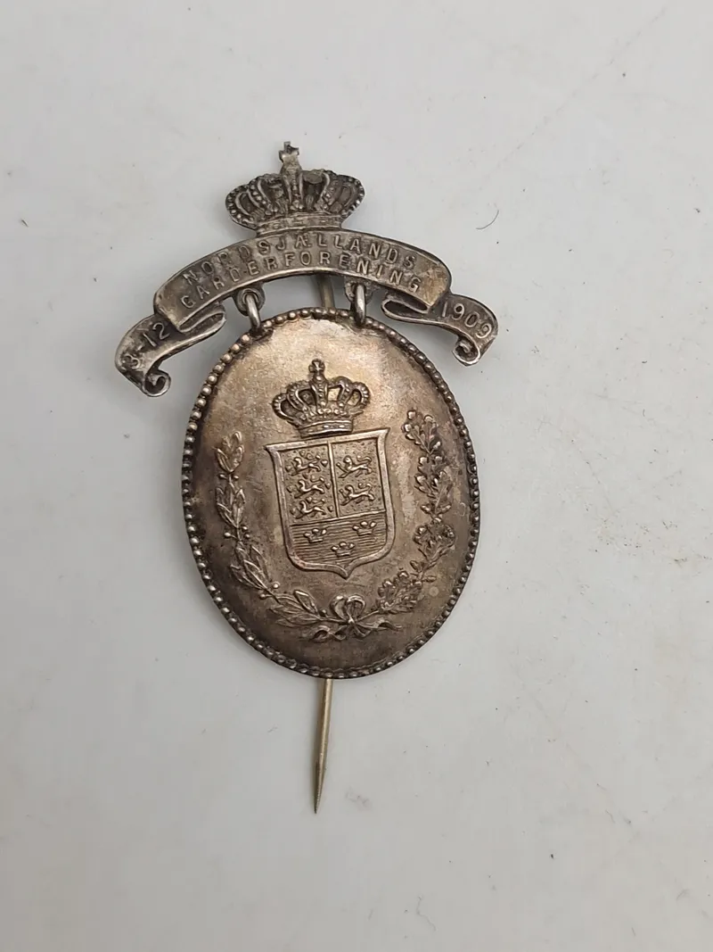Original pin fra Nordsjællands Garderforening 1909