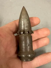 Original panserbrydende ”Ultra” Projektil, konstrueret/fremstillet af Herman Gerlich på Otterup Geværfabrik i 1930’erne.