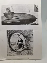 Originale ww2 vragstumper (Enmandsubåd/torpedo) med billeder/historie