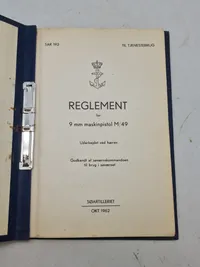 Reglement for 9 mm maskinpistol M/49