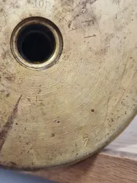 Originalt 76 mm granathylster med attrap hoved