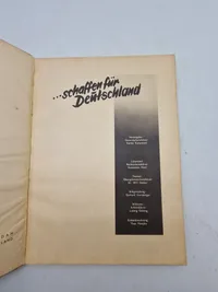 Originalt ww2 hæfte - Schaffen Für Deutschland