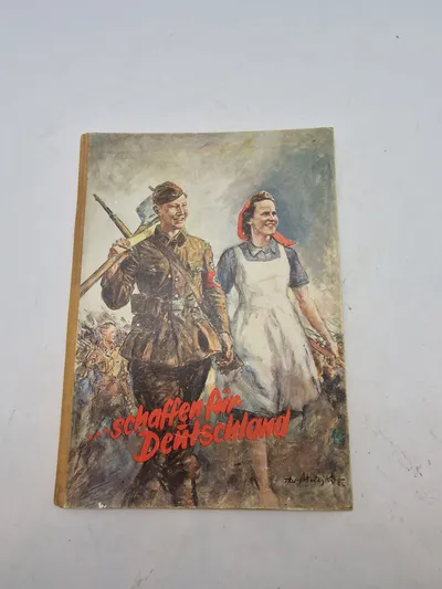 Originalt ww2 hæfte - Schaffen Für Deutschland