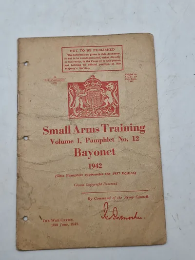 Small arms training Vol. I Pamphlet No. 12 Bayonet 1942