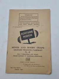 Mines and booby traps - Military training pamhlet No.40