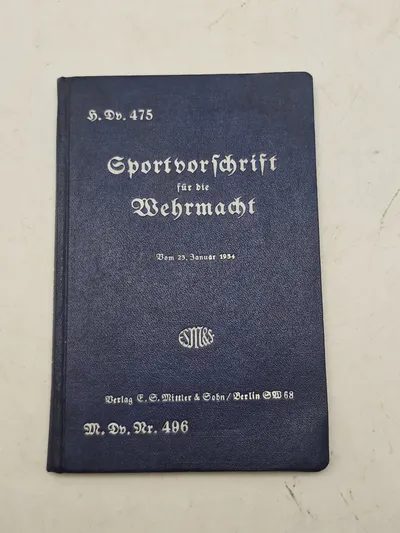 Originalt Sportvorschrift für die Wehrmacht