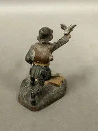 Original Lineol figur fra 30/40 erne, Tysk soldat brevduer