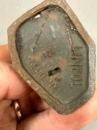Original Lineol figur fra 30/40 erne, Tysk soldat brevduer