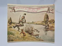Samling ældre billeder/kort med bl.a. jagtmotiver
