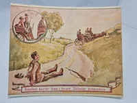 Samling ældre billeder/kort med bl.a. jagtmotiver