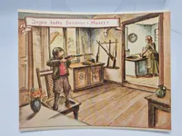 Samling ældre billeder/kort med bl.a. jagtmotiver
