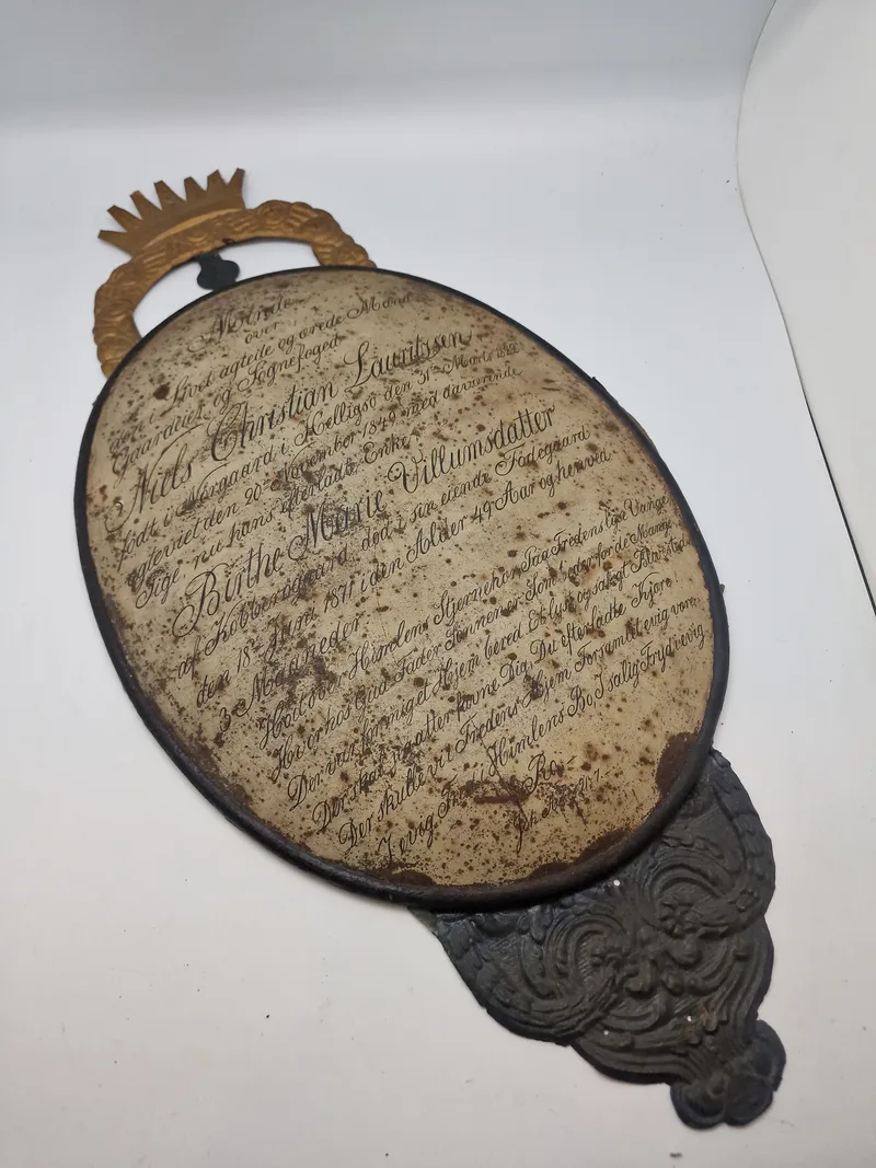 Original 18 tals gravtavle