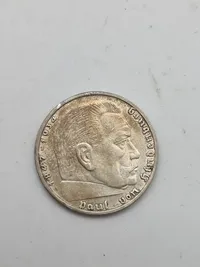 Original 2 Reichmark fra 1937 af sølv