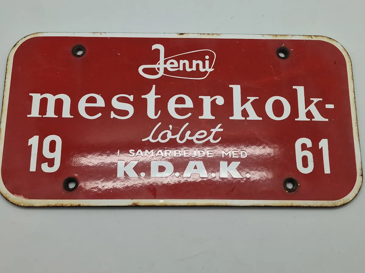 Originalt mester kok løb skilt fra 1961