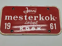 Originalt mester kok løb skilt fra 1961
