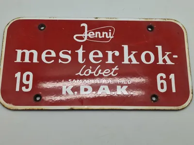 Originalt mester kok løb skilt fra 1961