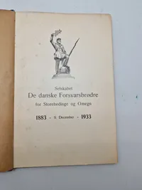 Selskabet - De danske forsvarsbrødre for storehedinge og omegn 1883 - 9. dec - 1933