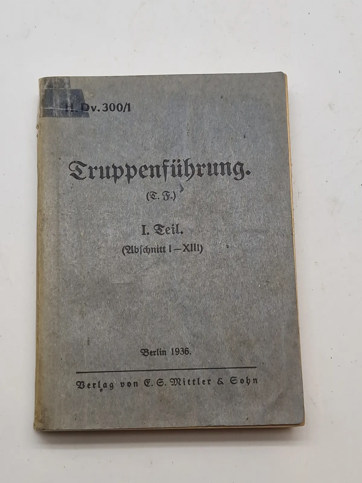 Original Truppenführungs bog fra 1936