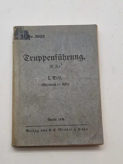 Original Truppenführungs bog fra 1936