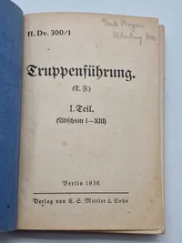 Original Truppenführungs bog fra 1936