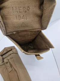 Originale engelske webbing tasker fra hhv 1941 og 44