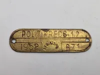 Samling originale afgifts skilte fra politiet