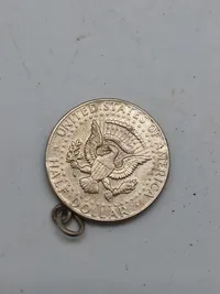 Original sølv Kennedy Half dollar lavet til halssmykke
