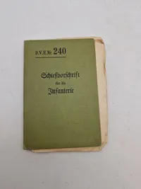 Original tysk Schießvorschrift für die Infanterie - ww2