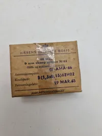 Samling originale danske ammunitions æsker