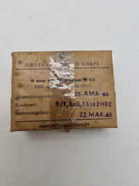 Samling originale danske ammunitions æsker