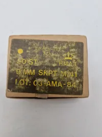 Samling originale danske ammunitions æsker