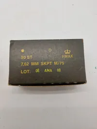 Samling originale danske ammunitions æsker