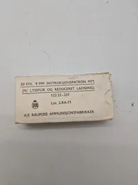 Samling originale danske ammunitions æsker