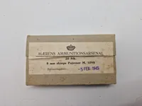 Samling diverse originale danske æsker for ammunition