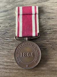 Original medalje for deltagelse i krigen 1864