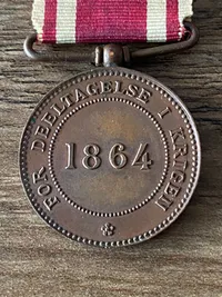 Original medalje for deltagelse i krigen 1864