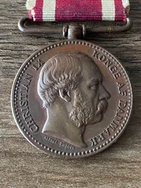 Original medalje for deltagelse i krigen 1864