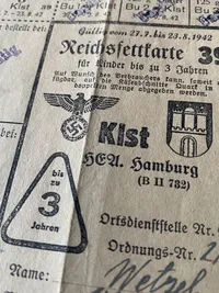 Originale tyske rationeringsmærker - ww2