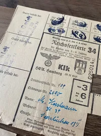 Originale tyske rationeringsmærker - ww2