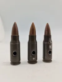 Originale deaktiverede 7.92 × 33 mm patroner for tysk STG44 (Sturmgewehr)