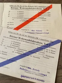 Originale tyske “Kleiner Wehrmachtfahrenschein” - ww2