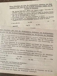 Originale tyske “Kleiner Wehrmachtfahrenschein” - ww2