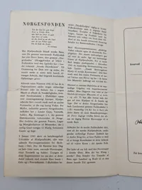 Originalt hæfte fra Norgesfonden