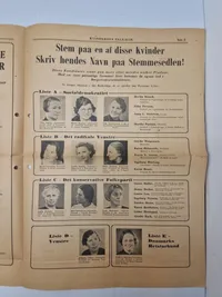 Originalt eks af kvindernes valgavis