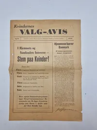 Originalt eks af kvindernes valgavis