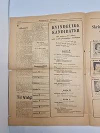 Originalt eks af kvindernes valgavis