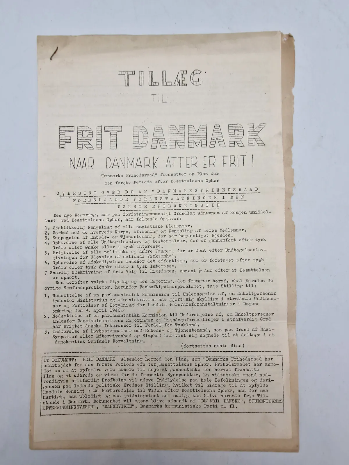 Originalt illegalt blad - ww2