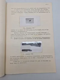 Samling hæfter og papirer fra dansk industri syndikat på Madsen maskinpistol M/45