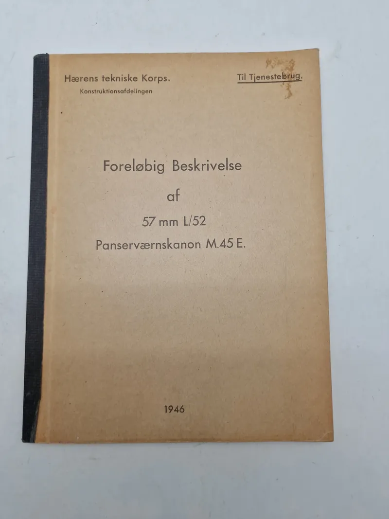 Foreløbig beskrivelse af 57 mm L/52 panserværnskanon M.45 E - 1946